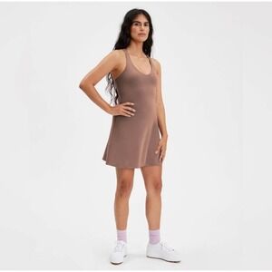 NWT Girlfriend Collective Lola Active Dress In Fog W/ Built In Shorts Size XS